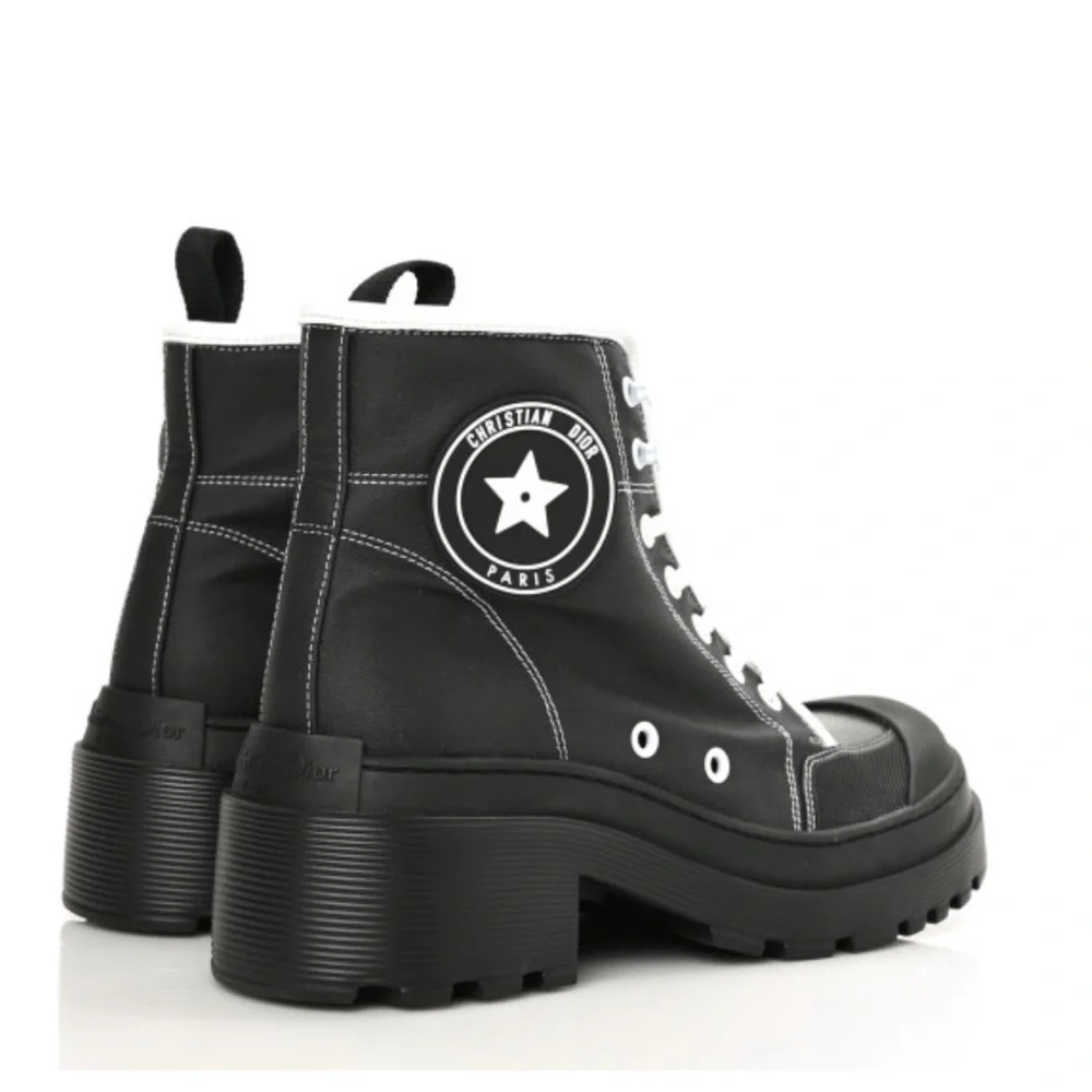 CHRISTIAN DIOR Technical Fabric D-Rise Low Boots 37.5 Black - Picture 4 of 11